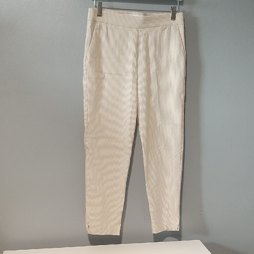 Counterparts Women's Cream with White Pin Striped Pants - Picture 9 of 17